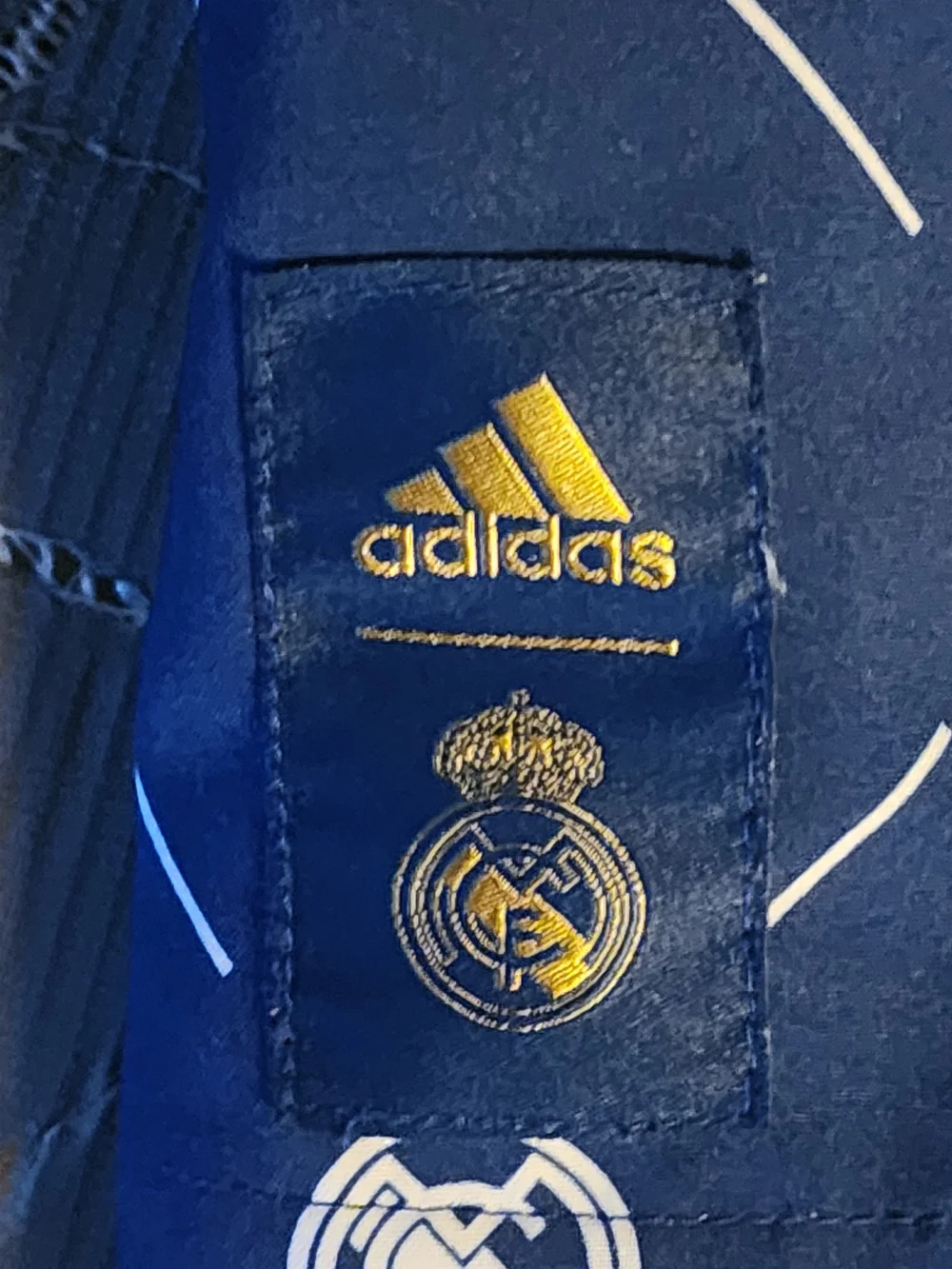 adidas Blue All-Over Logo Hooded Windbreaker